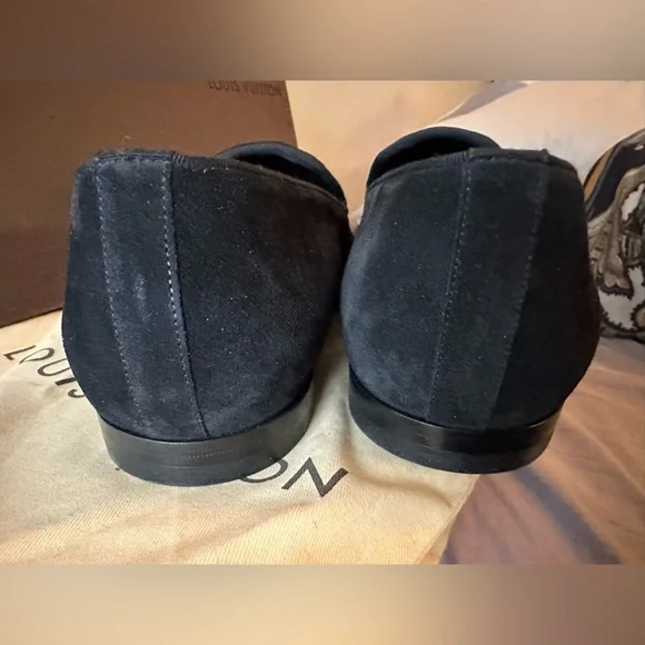 Louis Vuitton Men Shoes Black Suede loafers 9.5UK 10.5US New Never Worn - Picture 5 of 6